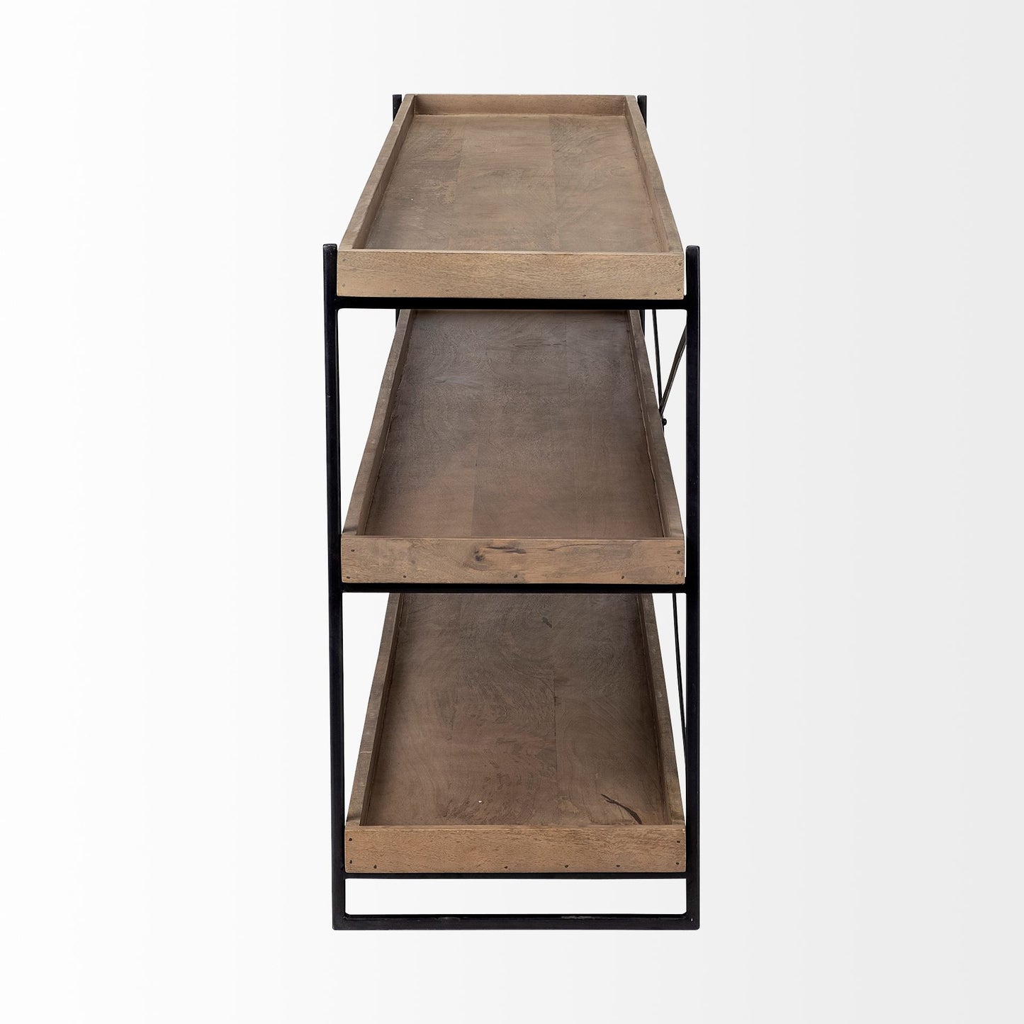 16" Brown Solid Wood Console Table - Homeroots - Flyclothing LLC