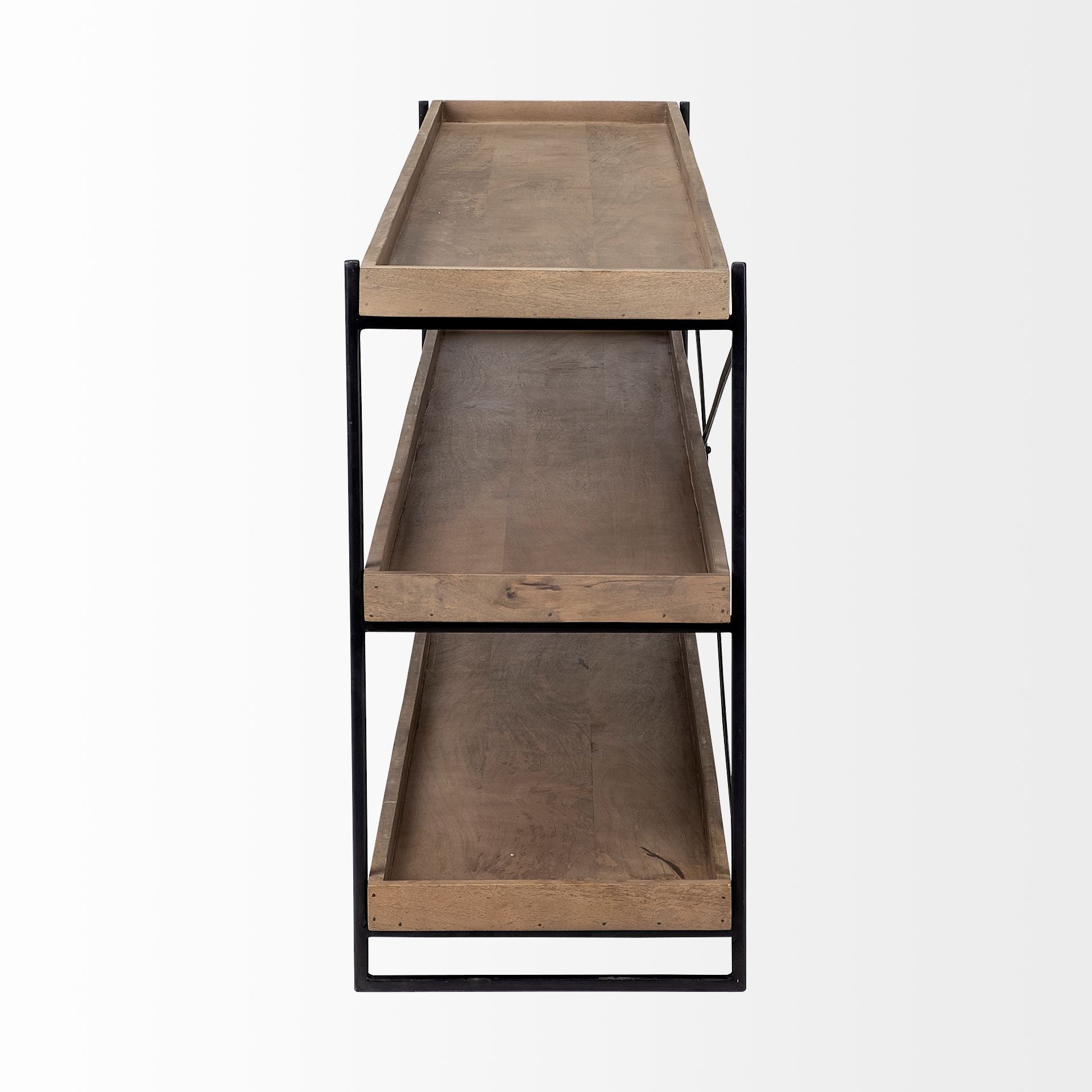 16" Brown Solid Wood Console Table - Homeroots - Flyclothing LLC