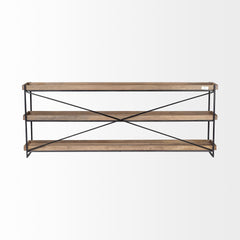 16" Brown Solid Wood Console Table - Homeroots