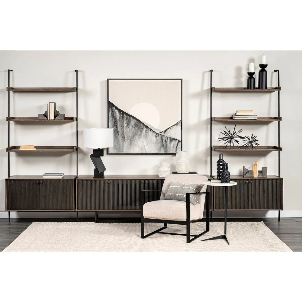 20" Brown Solid Wood Credenza with Four Doors - Homeroots - Flyclothing LLC