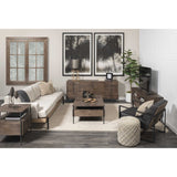 18" Brown and Black Solid Wood Console Table With Shelves - Homeroots - Flyclothing LLC