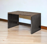 28" Dark Brown and Gray Writing Desk - Homeroots