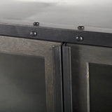 Rounded Edge Dark Brown Mango Wood Finish Sideboard With 2 Cabinets And 2 Drawers - Homeroots - Flyclothing LLC