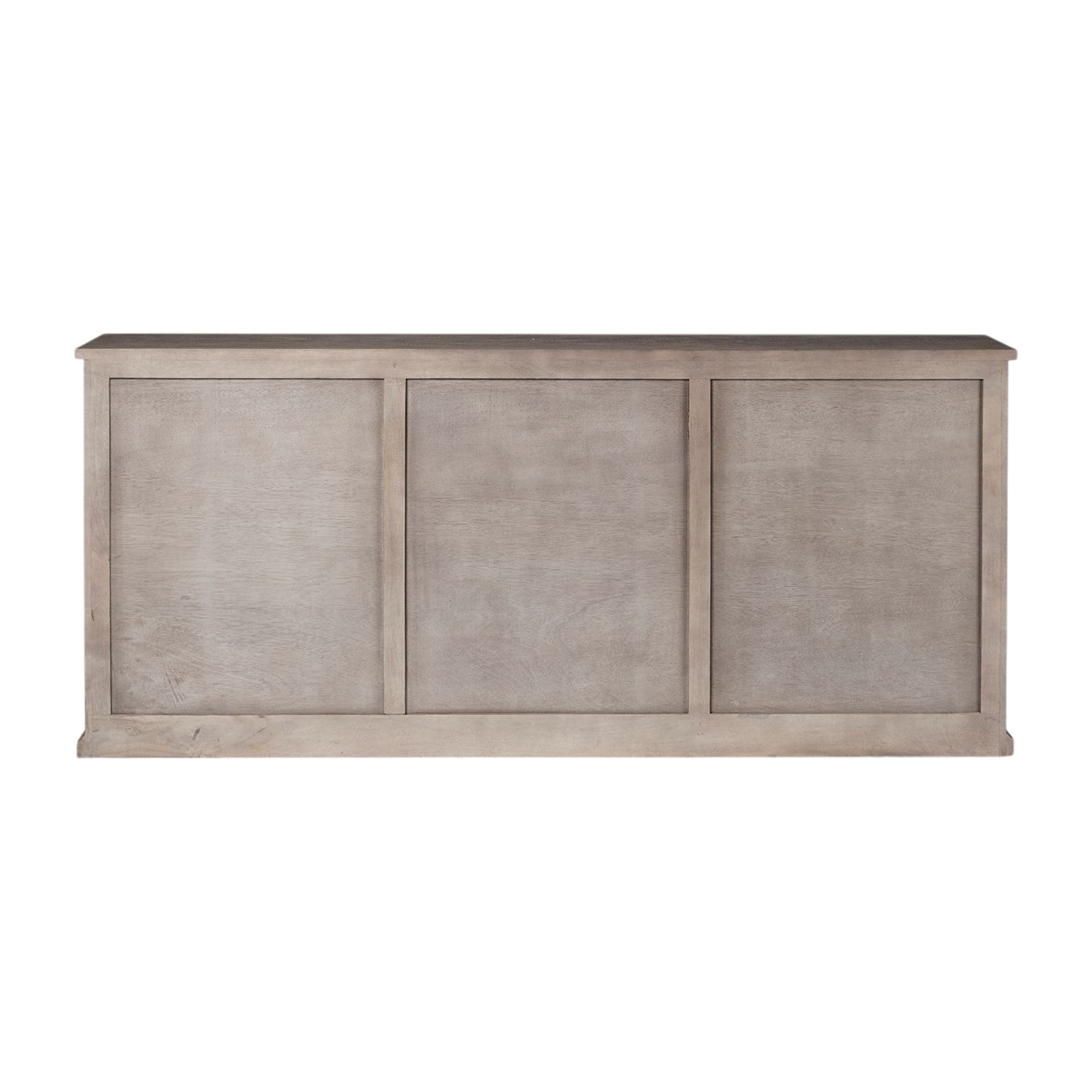 Brown Solid Mango Wood Sideboard With 3 Cabinets And 3 Drawers