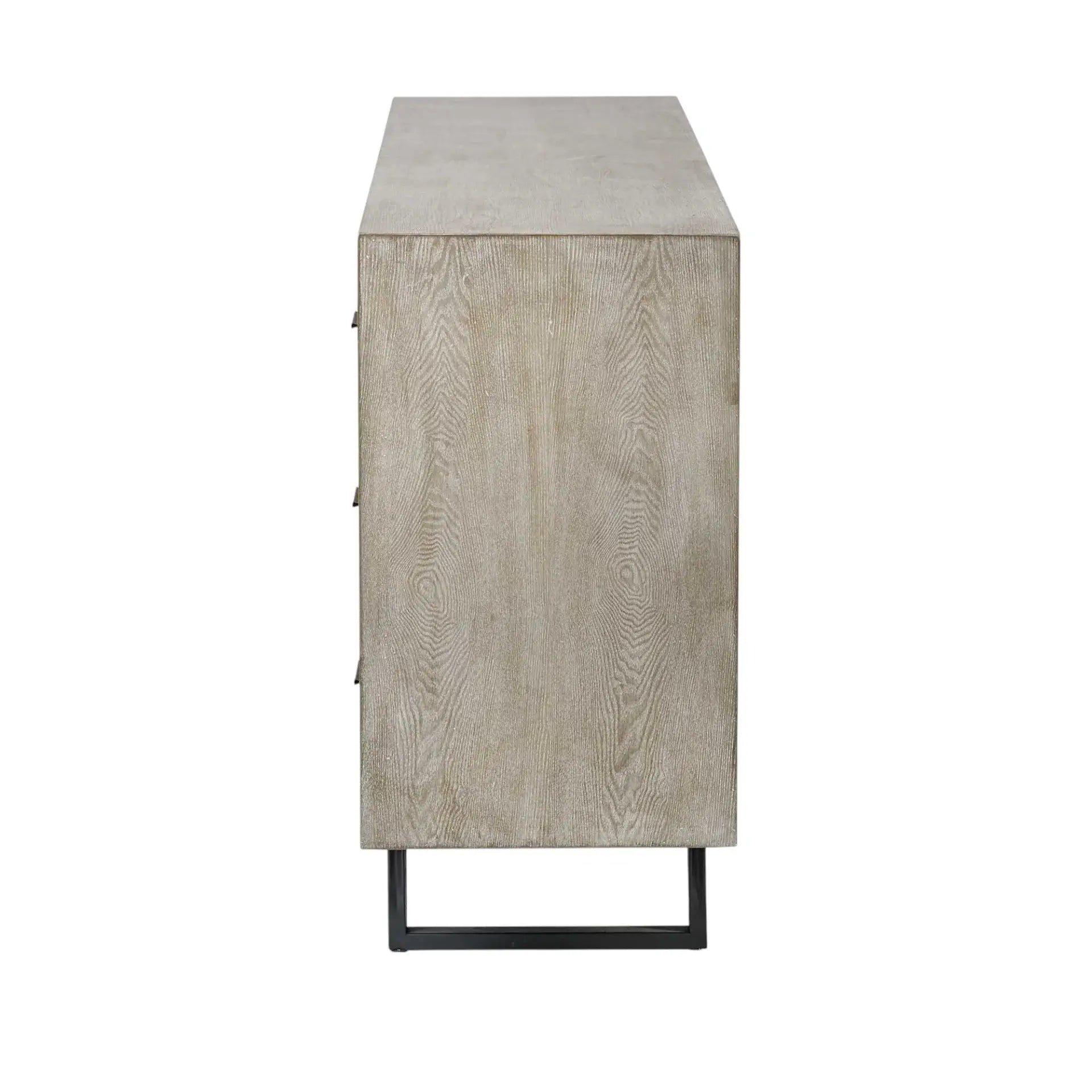 Light Brown And White Solid Mango Wood Finish Sideboard With 9 Drawers - Homeroots - Flyclothing LLC