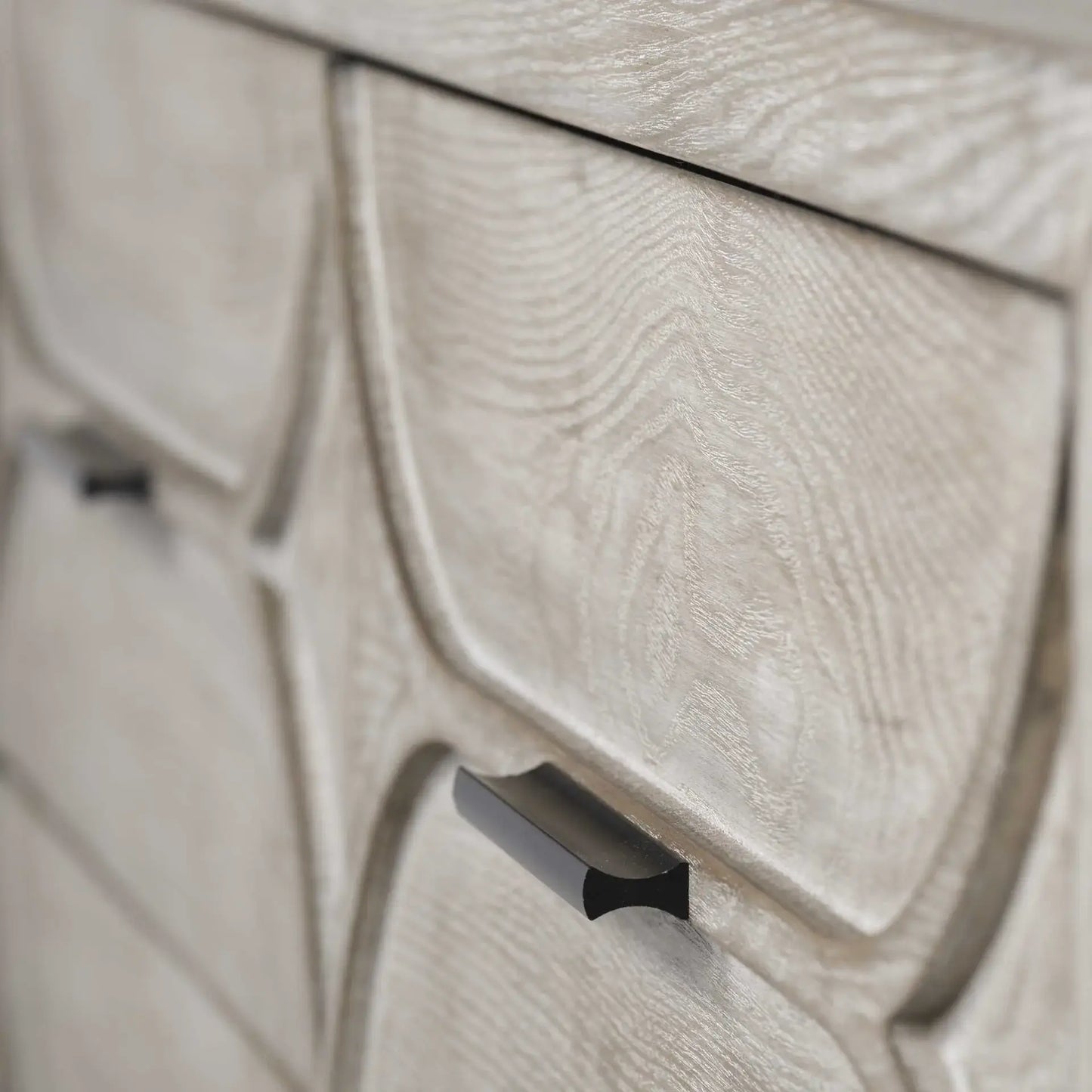 Light Brown And White Solid Mango Wood Finish Sideboard With 9 Drawers - Homeroots - Flyclothing LLC