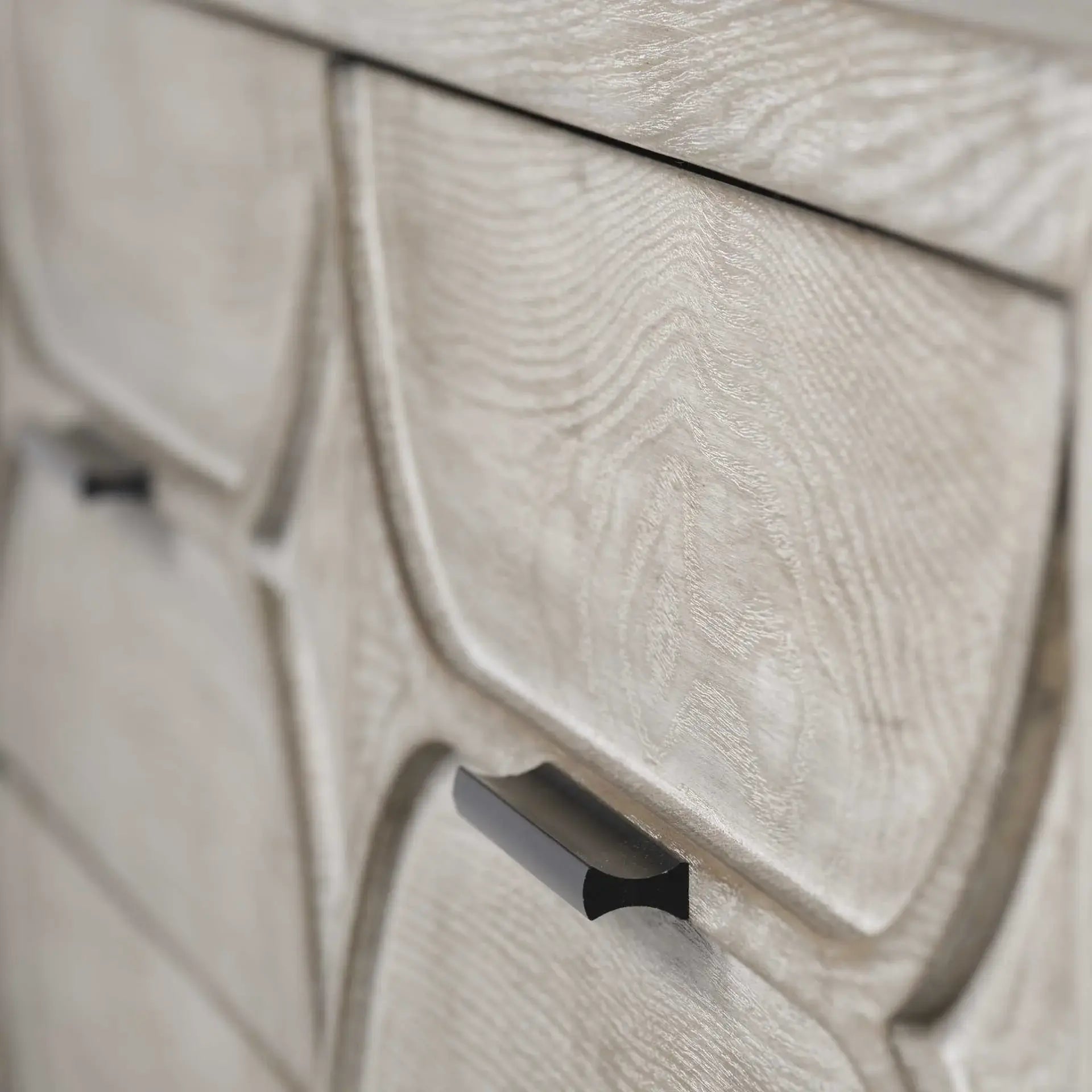 Light Brown And White Solid Mango Wood Finish Sideboard With 9 Drawers - Homeroots - Flyclothing LLC