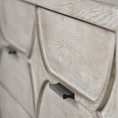 Light Brown And White Solid Mango Wood Finish Sideboard With 9 Drawers - Homeroots