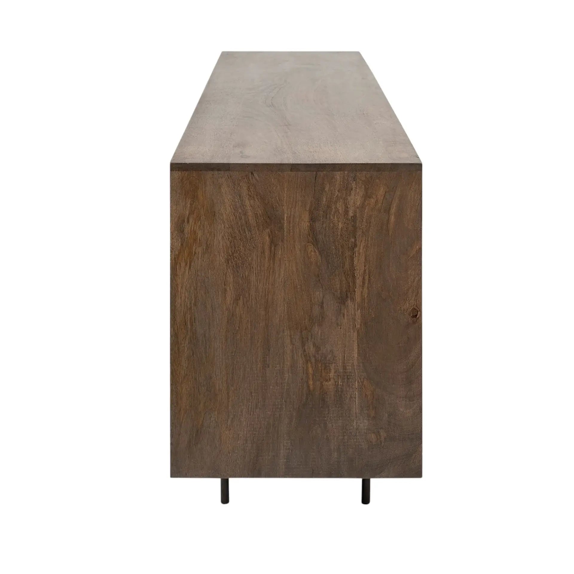 Medium Brown Solid Mango Wood Finish Sideboard With 6 Easy Sliding Drawers - Homeroots - Flyclothing LLC