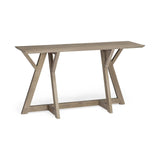 16" Brown Solid Wood Trestle Console Table - Homeroots - Flyclothing LLC