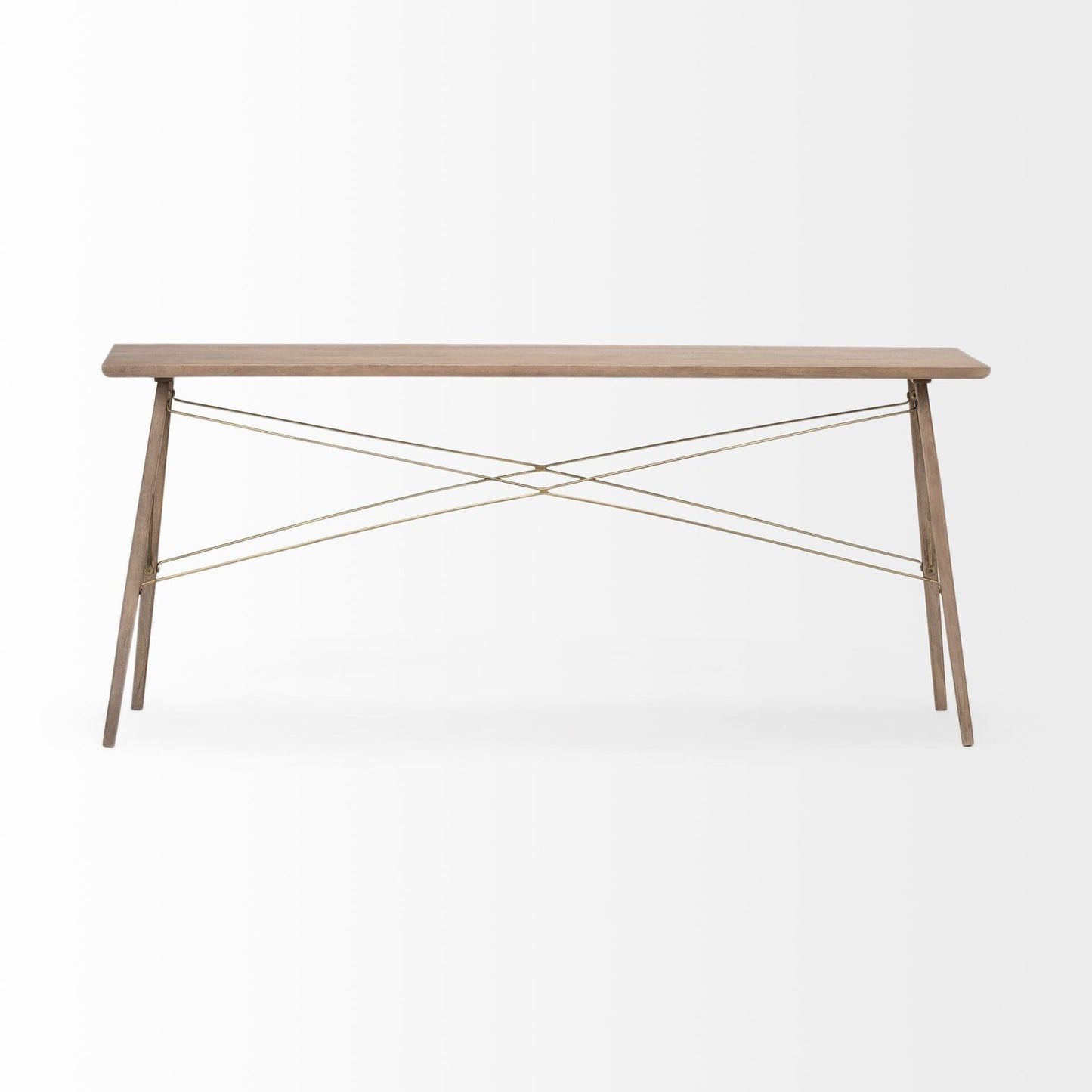 16" Brown Solid Wood Console Table - Homeroots - Flyclothing LLC