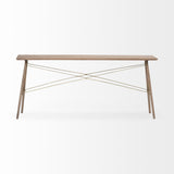 16" Brown Solid Wood Console Table - Homeroots - Flyclothing LLC