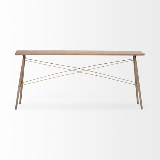 16" Brown Solid Wood Console Table - Homeroots