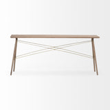 16" Brown Solid Wood Console Table - Homeroots
