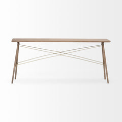 16" Brown Solid Wood Console Table - Homeroots