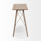 16" Brown Solid Wood Console Table - Homeroots - Flyclothing LLC