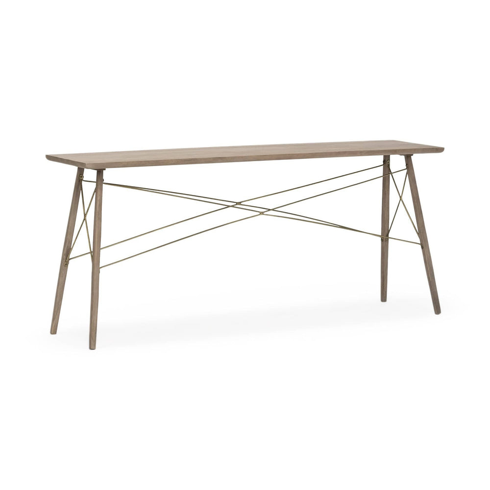 16" Brown Solid Wood Console Table - Homeroots - Flyclothing LLC