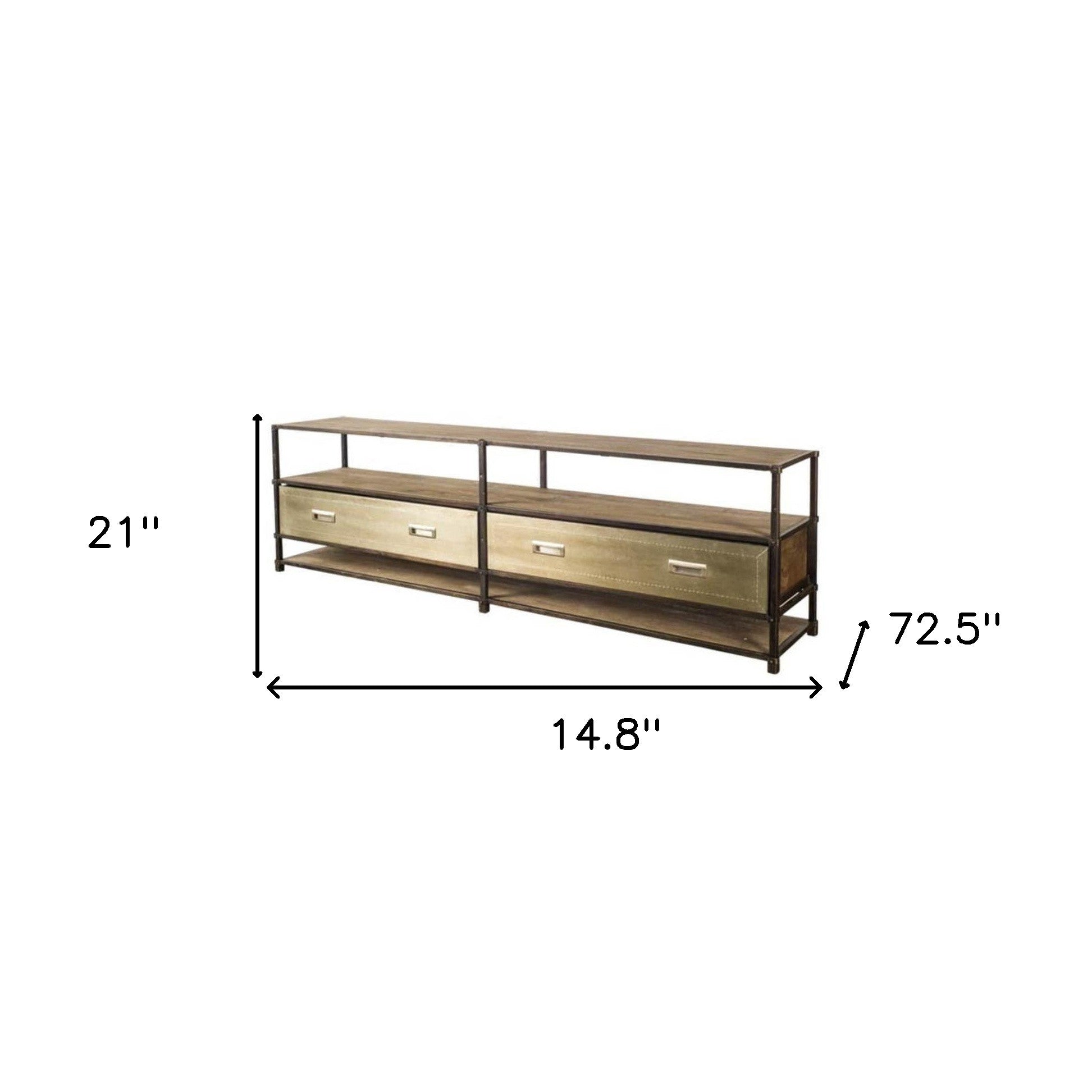 15" Brown Solid Wood Console Table - Homeroots - Flyclothing LLC