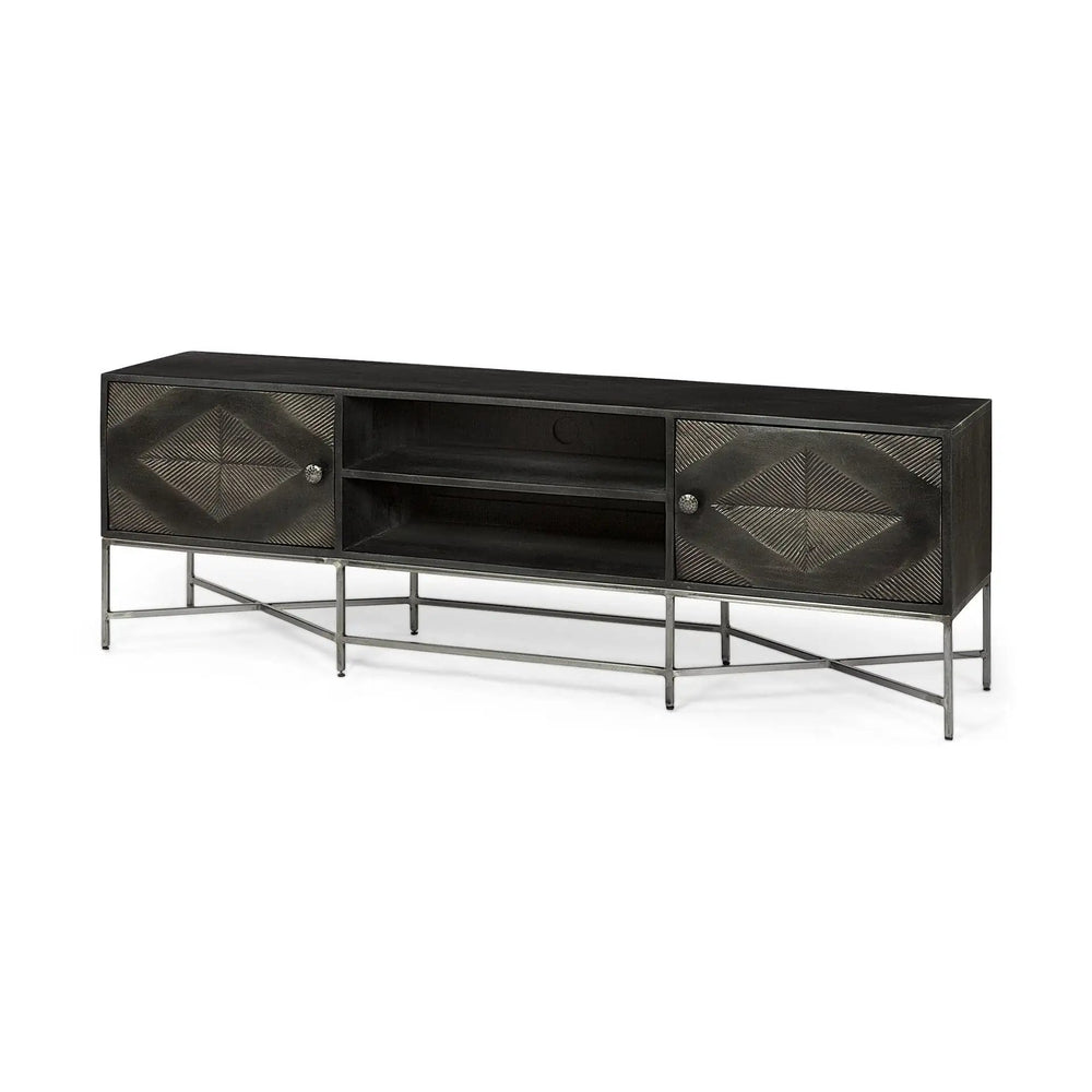 16" Dark Brown Solid Wood Console Table - Homeroots