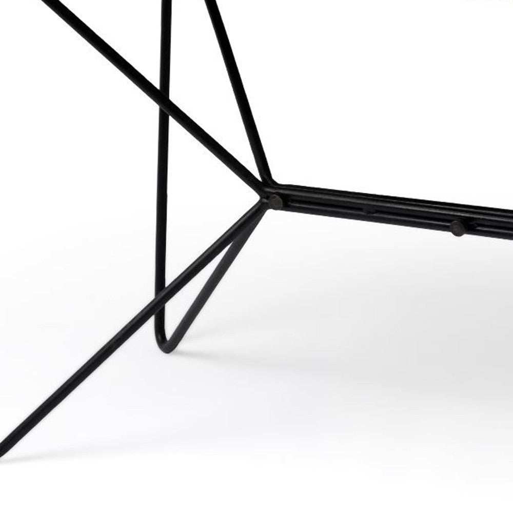 Medium Brown Live Edge Acacia Wood Finish Office Desk With Black Matte Butterfly Wing Shaped Base - Homeroots - Flyclothing LLC