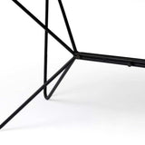 Medium Brown Live Edge Acacia Wood Finish Office Desk With Black Matte Butterfly Wing Shaped Base - Homeroots - Flyclothing LLC