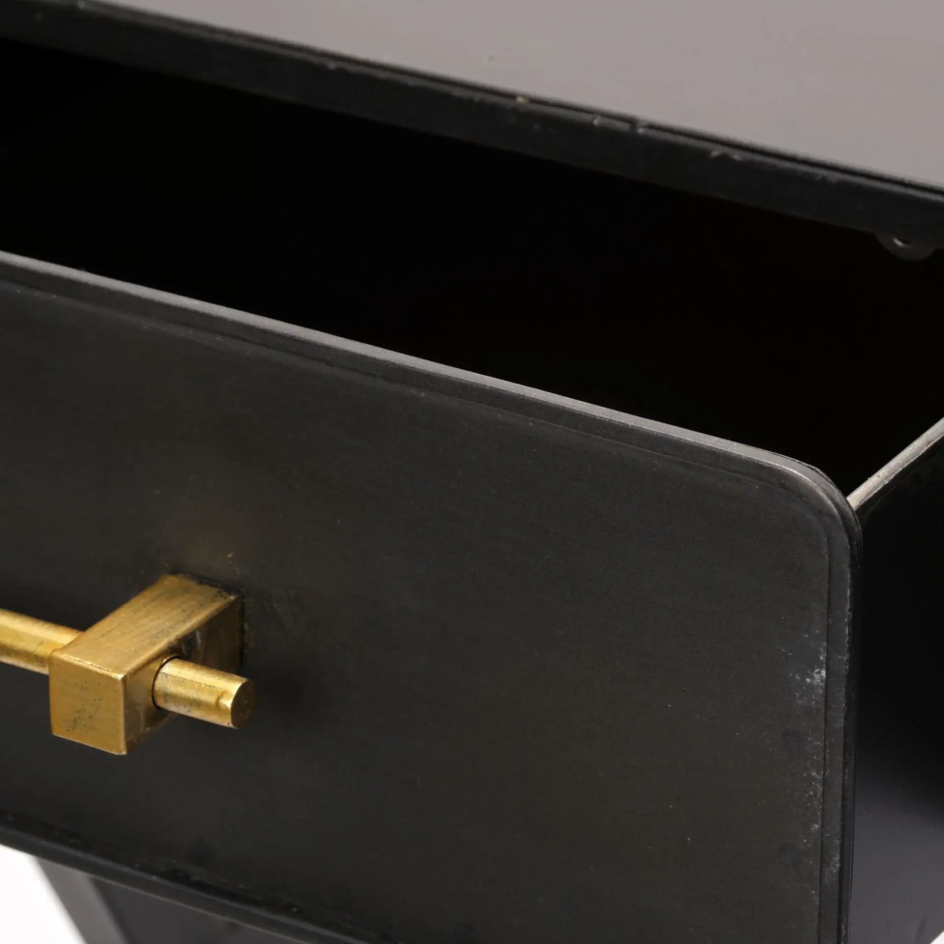 Black Metal Matte Finish Writing Desk With 3 Drawers - Homeroots - Flyclothing LLC