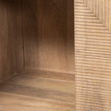 Brown Solid Mango Wood Finish Sideboard With 4 Cabinet Doors - Homeroots - Flyclothing LLC