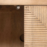 Brown Solid Mango Wood Finish Sideboard With 4 Cabinet Doors - Homeroots - Flyclothing LLC