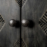 Dark Brown Solid Mango Wood Finish Sideboard With 4 Cabinet Doors - Homeroots - Flyclothing LLC