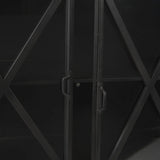 Black Solid Metallic Bronze Finish Sideboard With 4 Glass Cabinet Doors - Homeroots - Flyclothing LLC