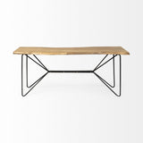 16" Brown and Black Solid Wood Abstract Console Table - Homeroots - Flyclothing LLC