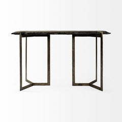 20" Brown Solid Wood Console Table