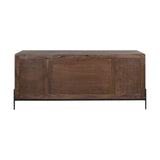 Brown Solid Wood Sideboard With 6 Drawers And 2 Cabinet Doors - Homeroots - Flyclothing LLC