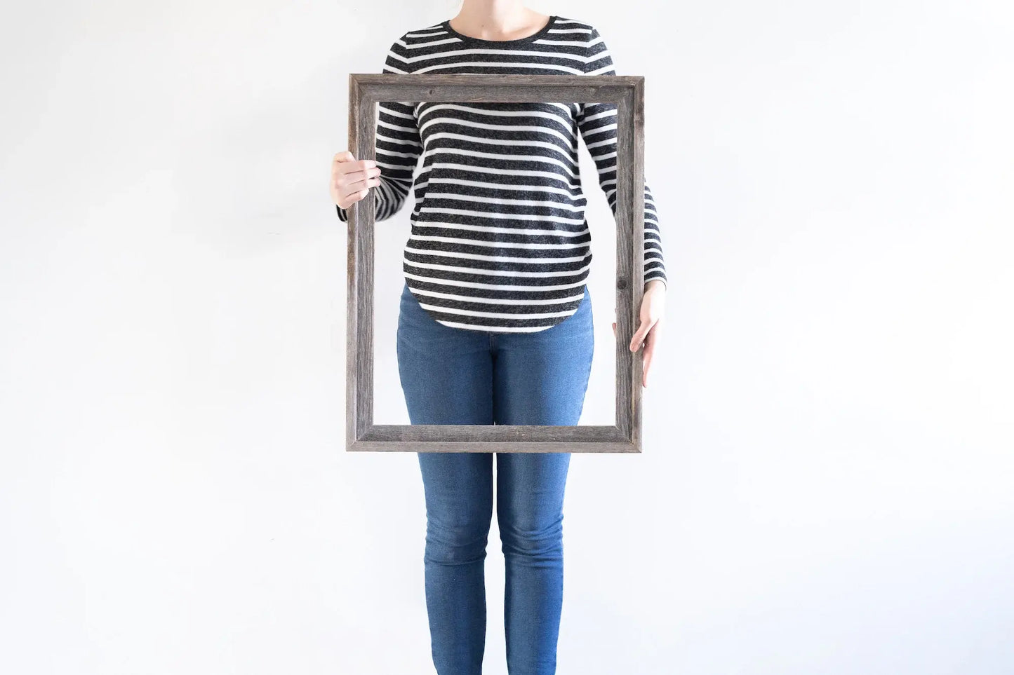 18X24 Weathered Grey Picture Frame With Sawtooth Hangers - Homeroots - Flyclothing LLC