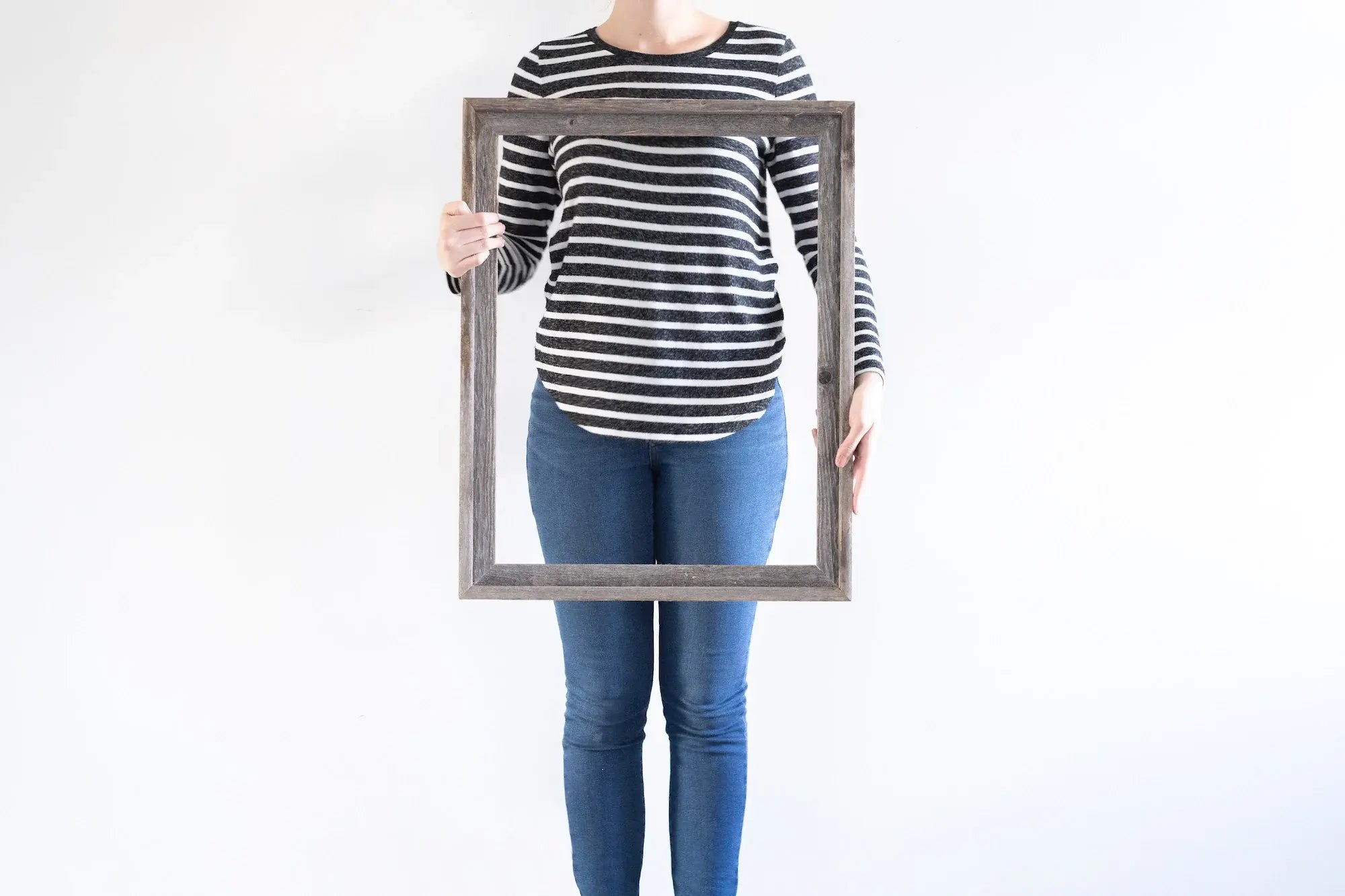 18X24 Weathered Grey Picture Frame With Sawtooth Hangers - Homeroots - Flyclothing LLC