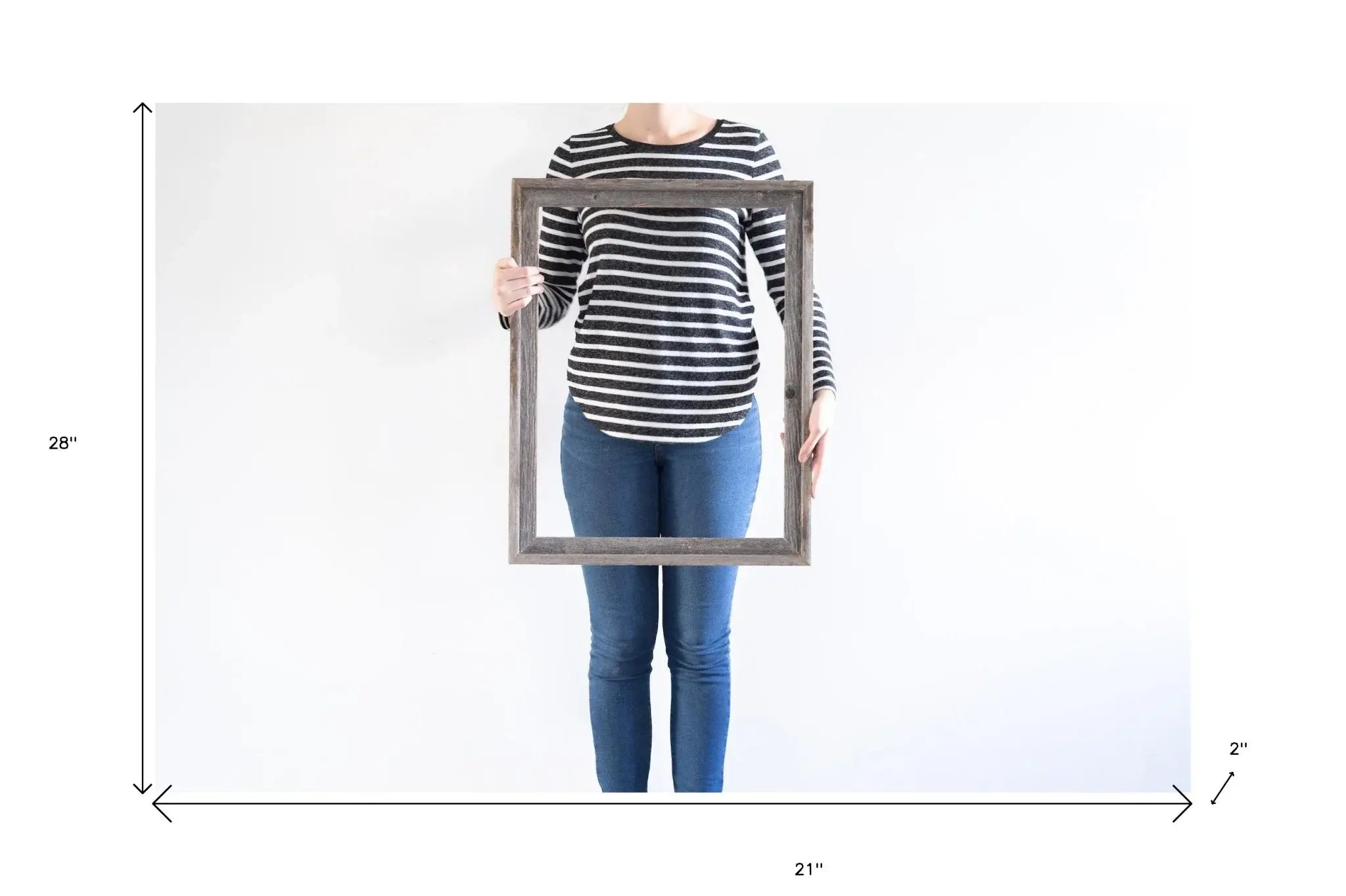 18X24 Weathered Grey Picture Frame With Sawtooth Hangers - Homeroots - Flyclothing LLC