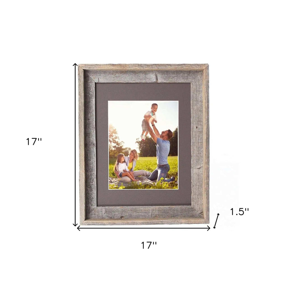 16X20 Natural Weathered Grey Picture Frame With Plexiglass Holder - Homeroots - Flyclothing LLC