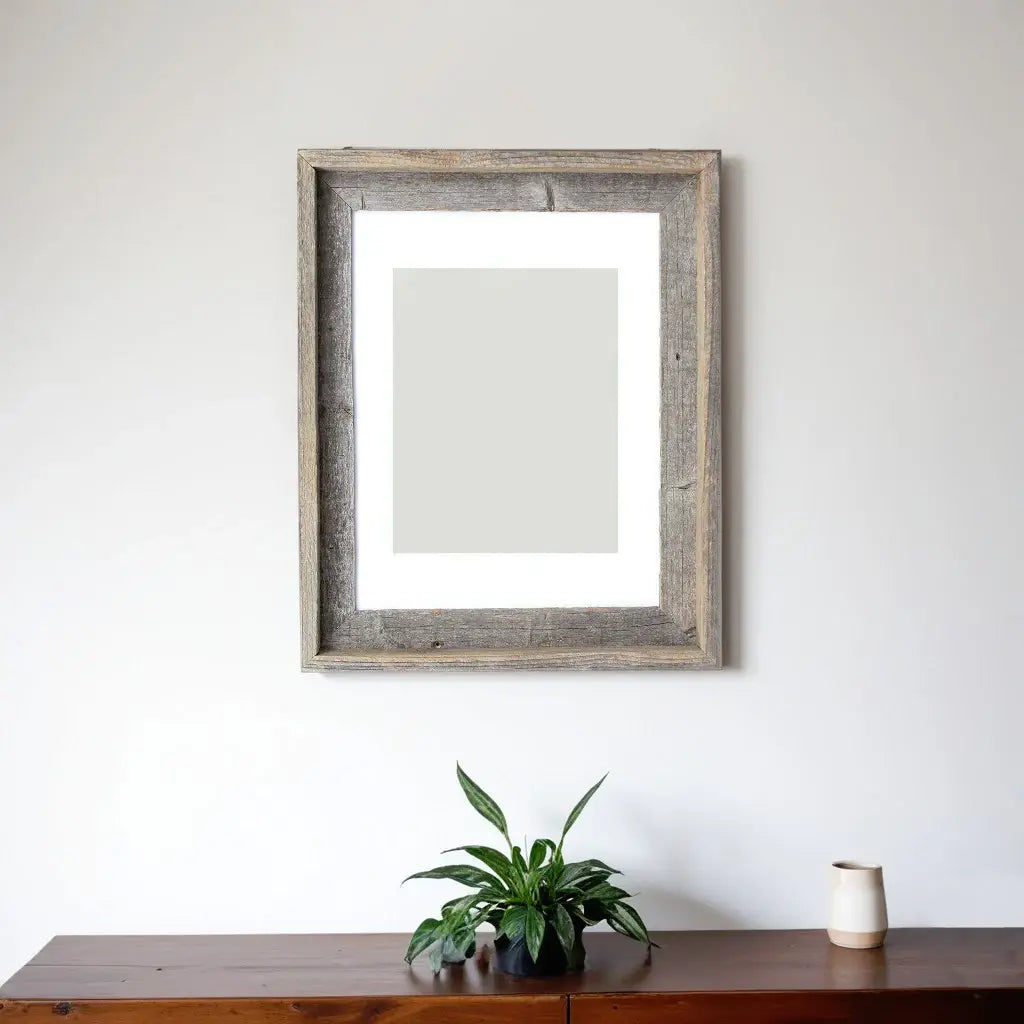 16" X 20" Rustic Reclaimed Wood Picture Frame - Homeroots - Flyclothing LLC