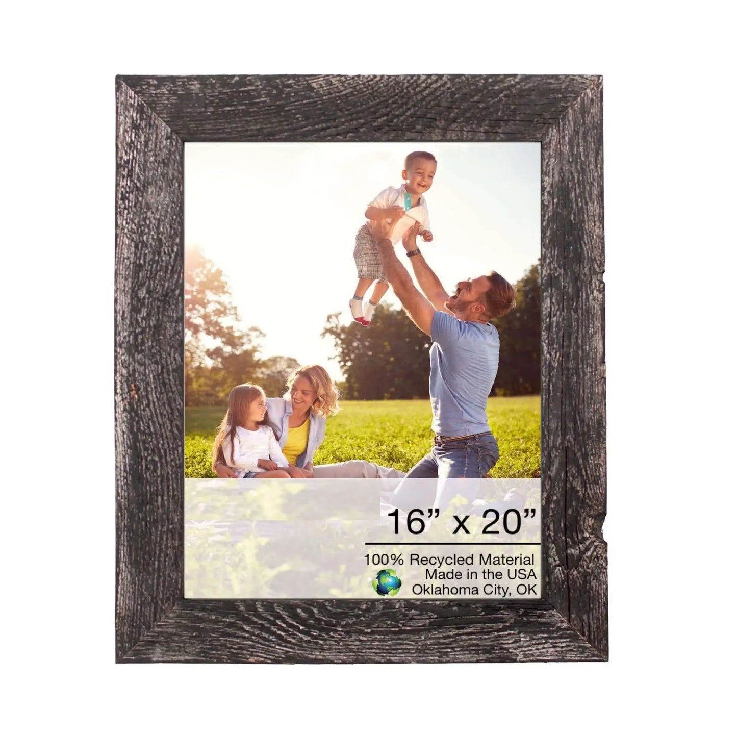 16X20 Rustic Smoky Black Picture Frame With Plexiglass Holder - Homeroots - Flyclothing LLC