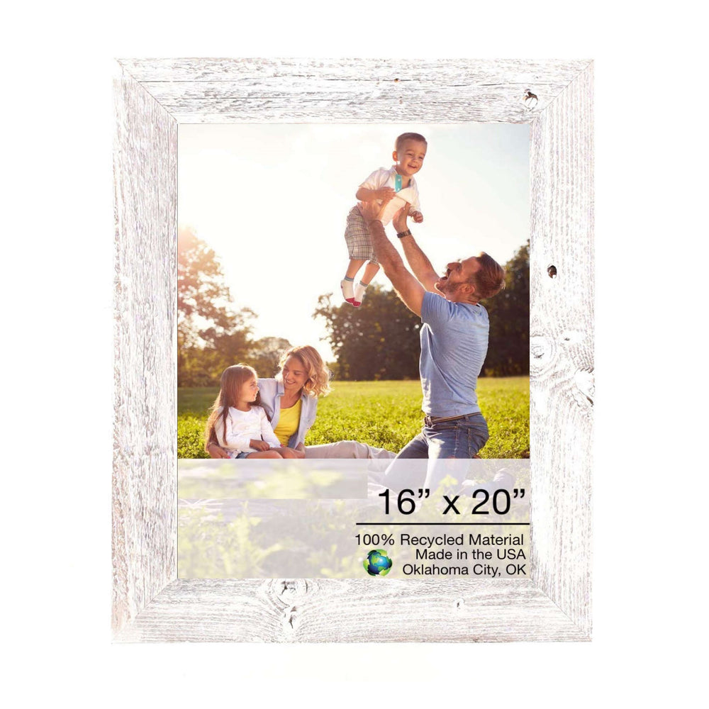 16X20 Rustic White Washed  Picture Frame - Homeroots