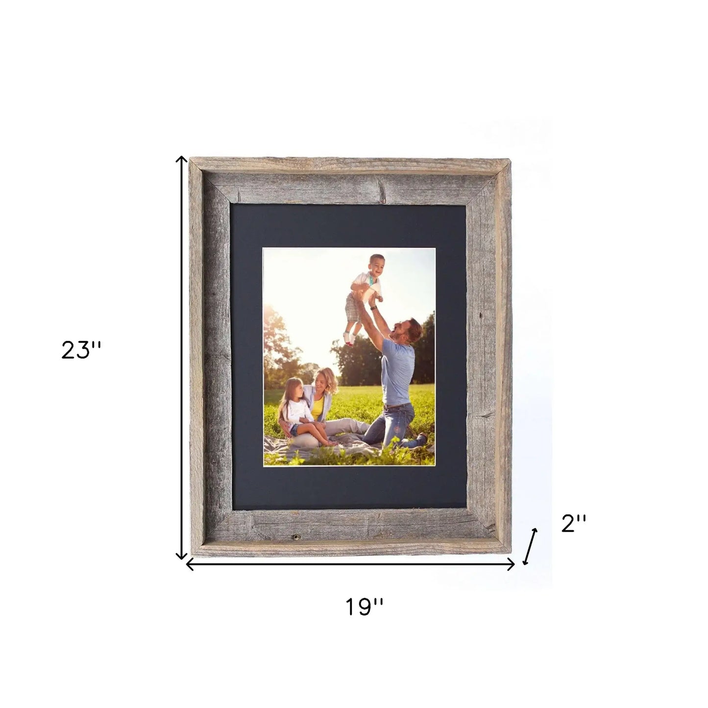 16X20 Rustic Black Picture Frame With Plexiglass Holder - Homeroots - Flyclothing LLC