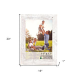 11X17 Rustic White Washed Picture Frame With Plexiglass Holder - Homeroots - Flyclothing LLC