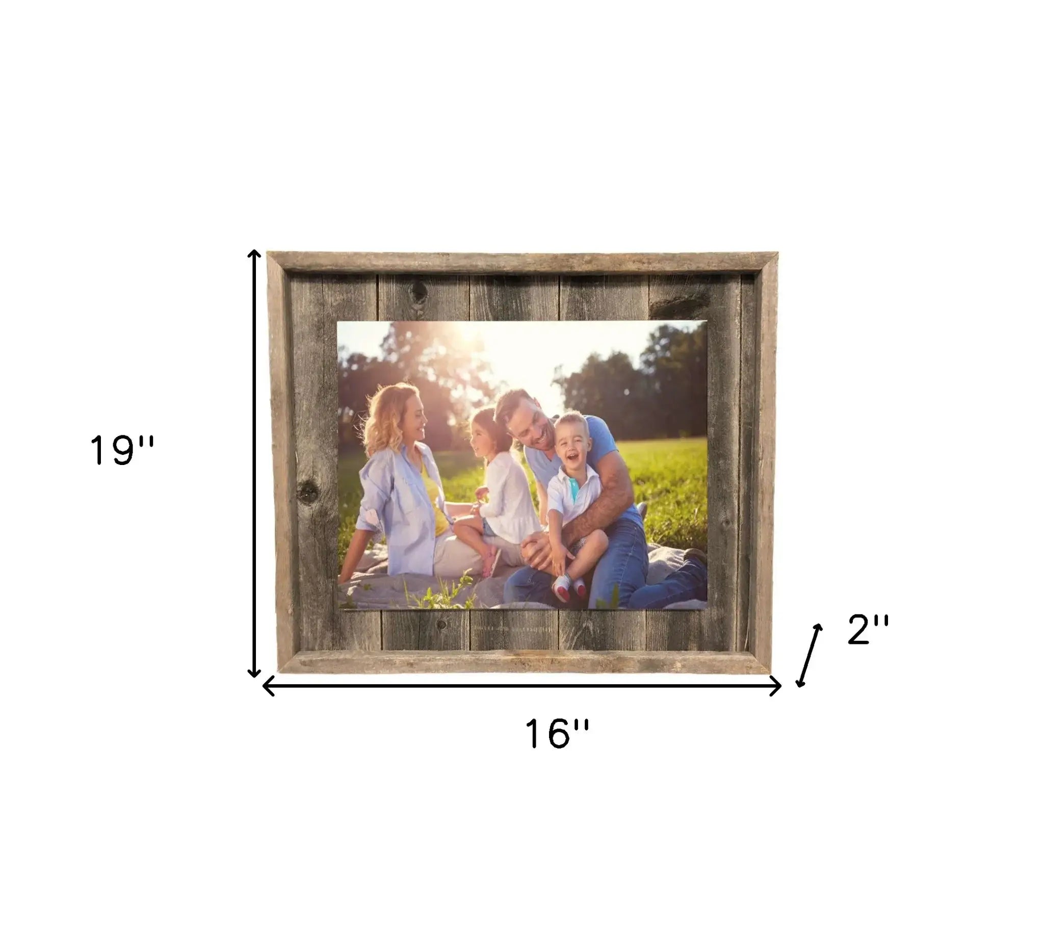 11X14 Weathered Grey Picture Frame With Plexiglass Holder - Homeroots - Flyclothing LLC