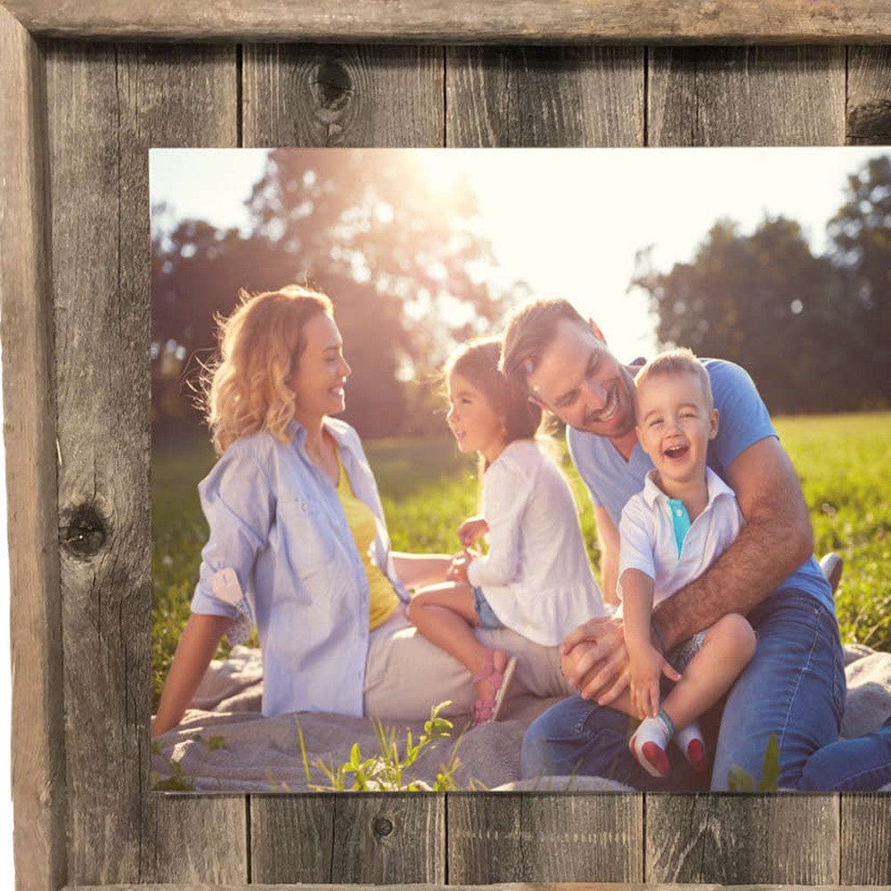 11X14 Weathered Grey Picture Frame With Plexiglass Holder - Homeroots
