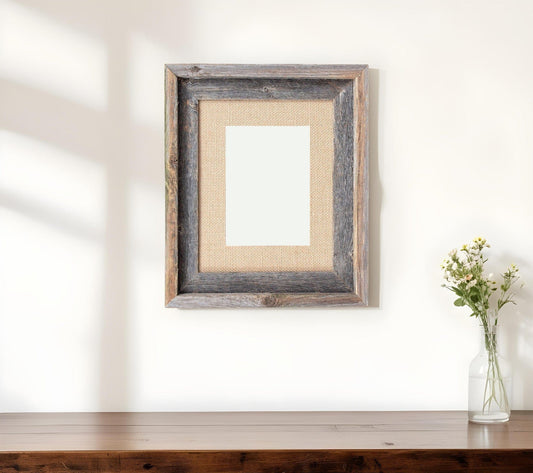 11X14 Rustic Burlap Picture Frame With Plexiglass - Homeroots
