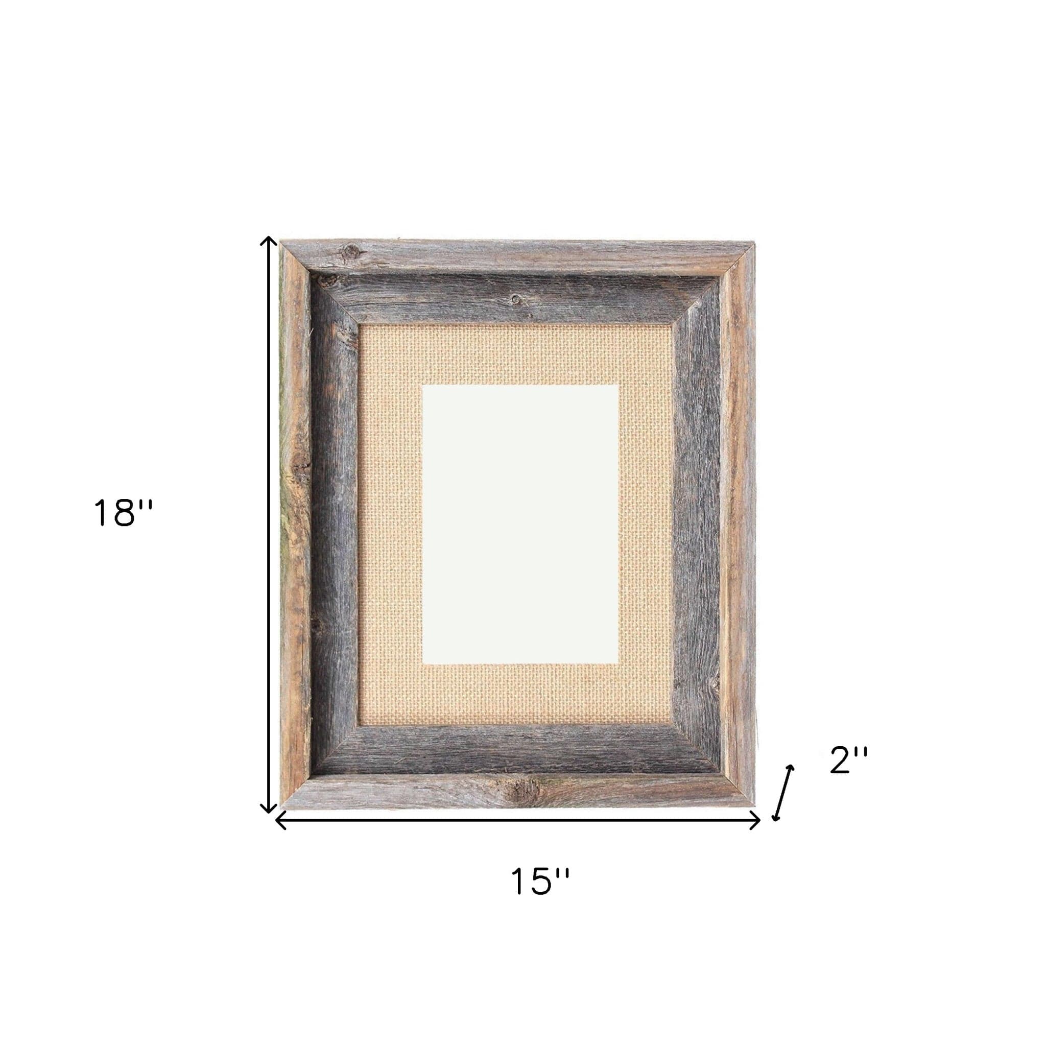11X14 Rustic Burlap Picture Frame With Plexiglass - Homeroots