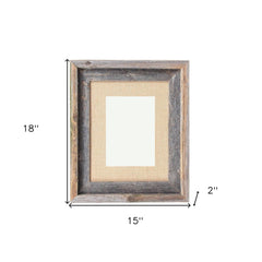 11X14 Rustic Burlap Picture Frame With Plexiglass - Homeroots