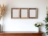 8 x 10 Gray Reclaimed Wood Three Slot Hanging Picture Frame - Homeroots - Flyclothing LLC