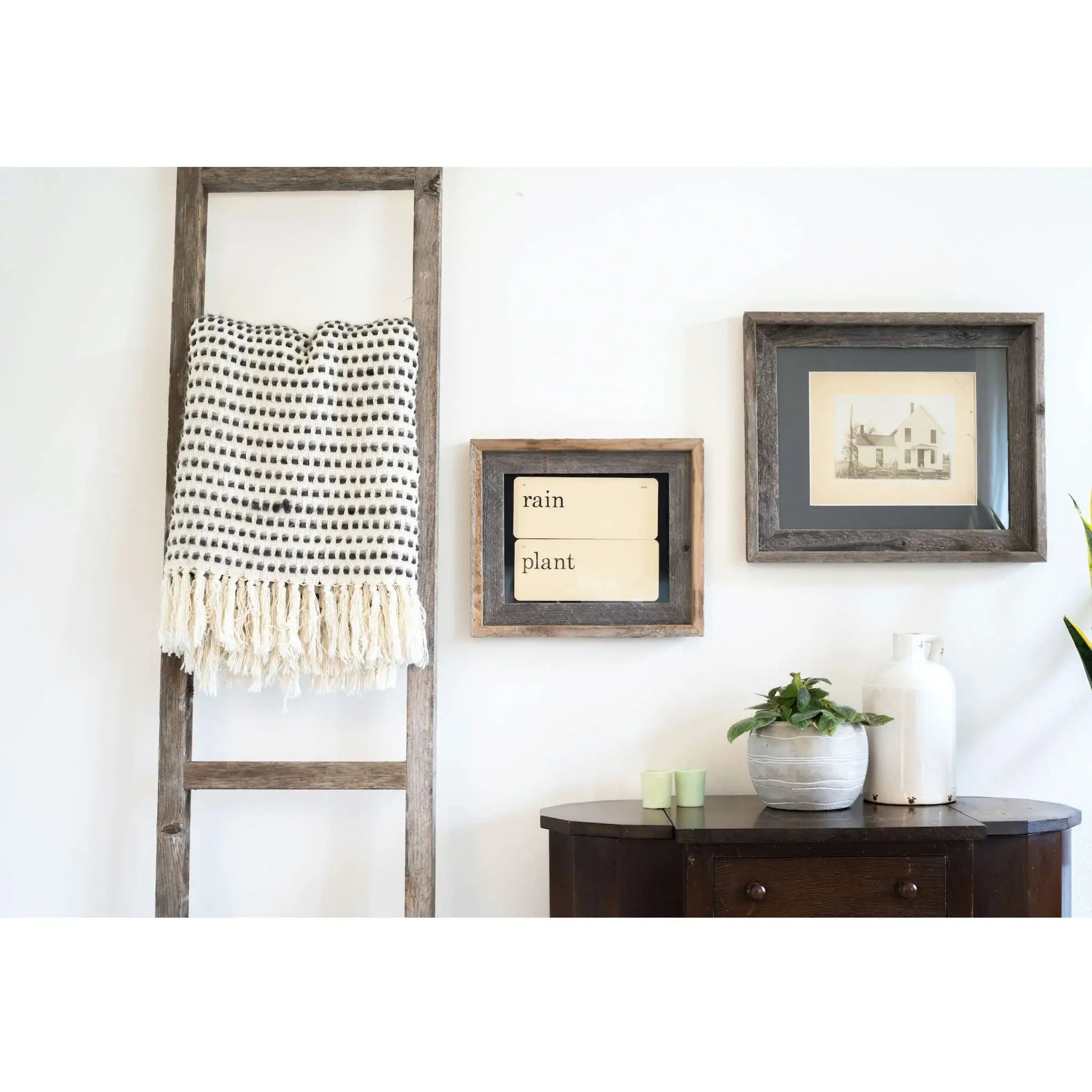 11X14 Rustic Cinder Picture Frame With Plexiglass Holder - Homeroots - Flyclothing LLC