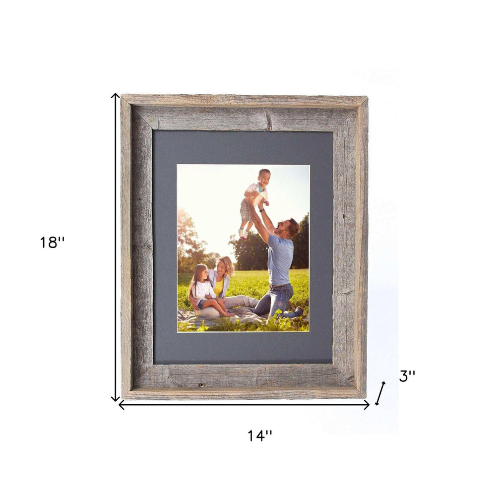 11X14 Rustic Cinder Picture Frame With Plexiglass Holder - Homeroots - Flyclothing LLC